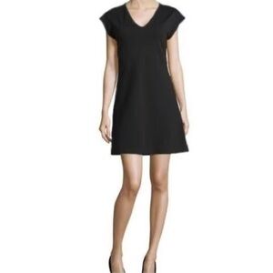 KATE SPADE Black Dress Midi Mini Party Vacation Holiday Work Event Size L Flare